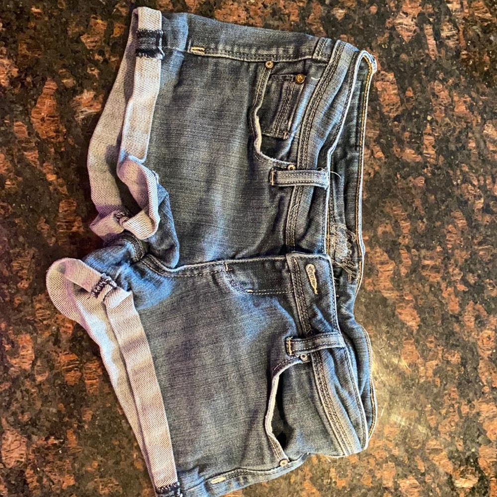 Plain jean shorts